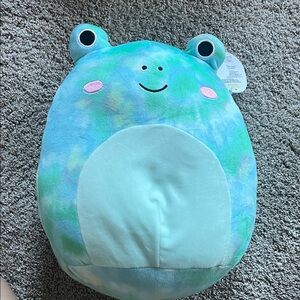 Blue and Green Frog squishmallow medium size